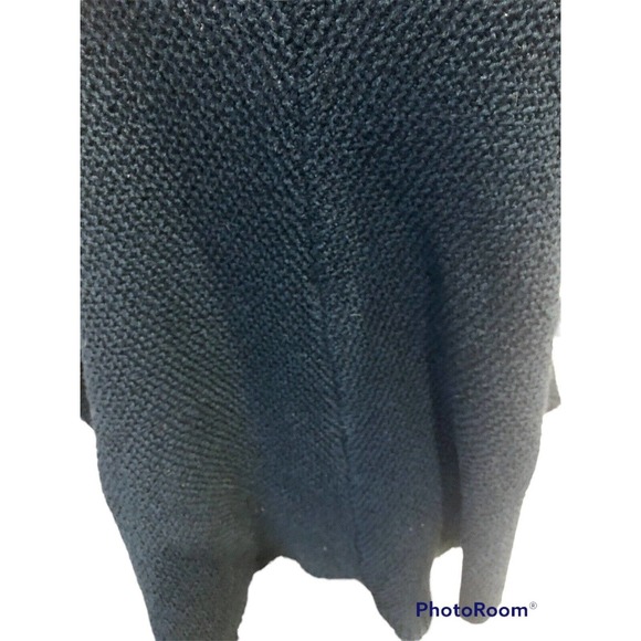 Free People Women Size XS Hi-Low Cardigan Sweater Oversized Teal Open Weave Snap - Picture 5 of 5